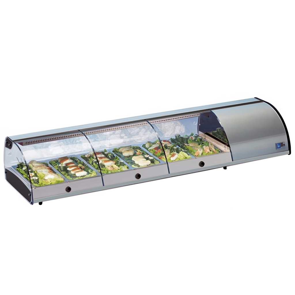 ВИТРИНА ХОЛОДИЛЬНАЯ ДЛЯ СУШИ TECFRIGO SUSHI 8 GN SS миниатюра 1