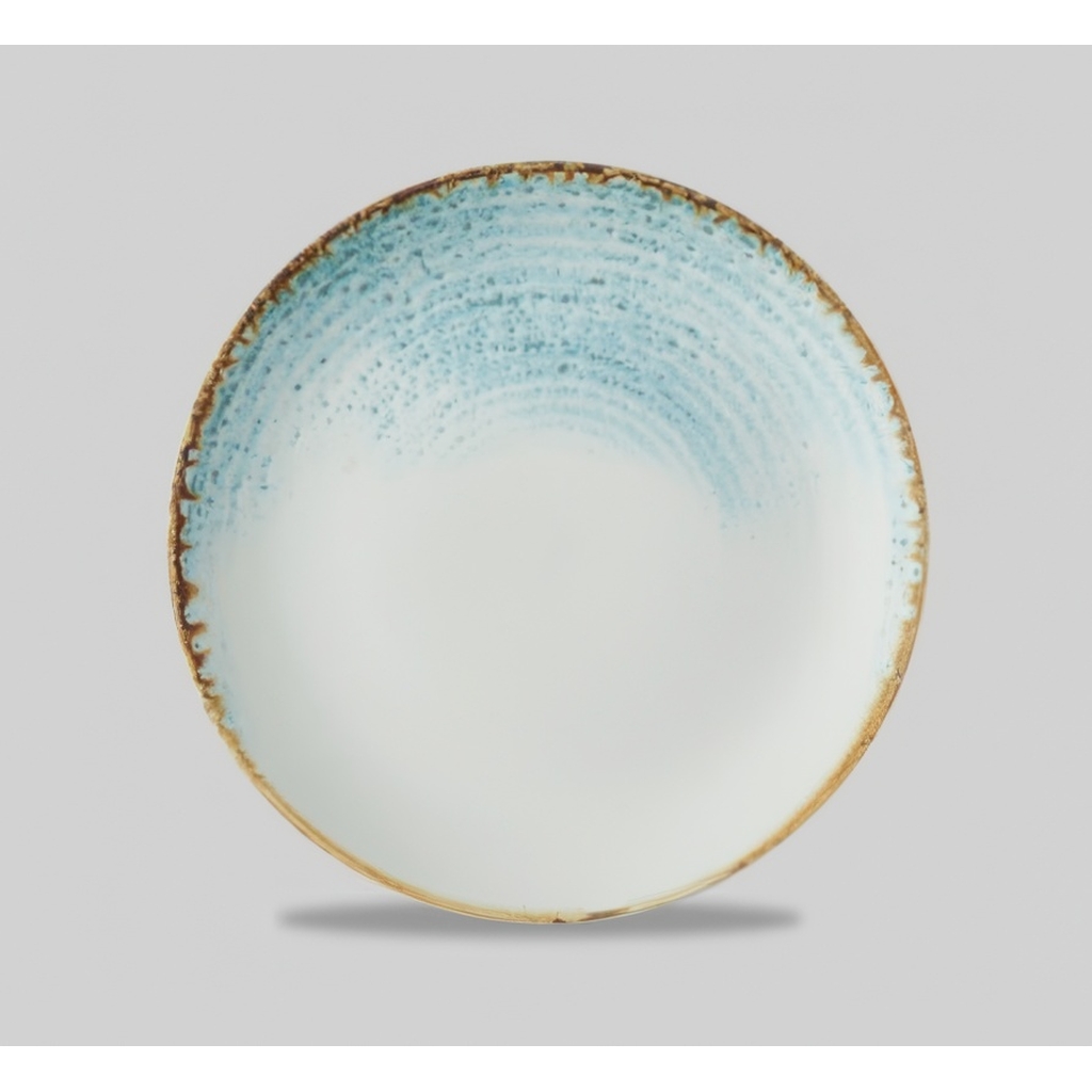 Тарелка мелкая 21,7см, без борта, цвет Aquamarine, Studio Prints Homespun Accents HAAMEVP81 миниатюра 1