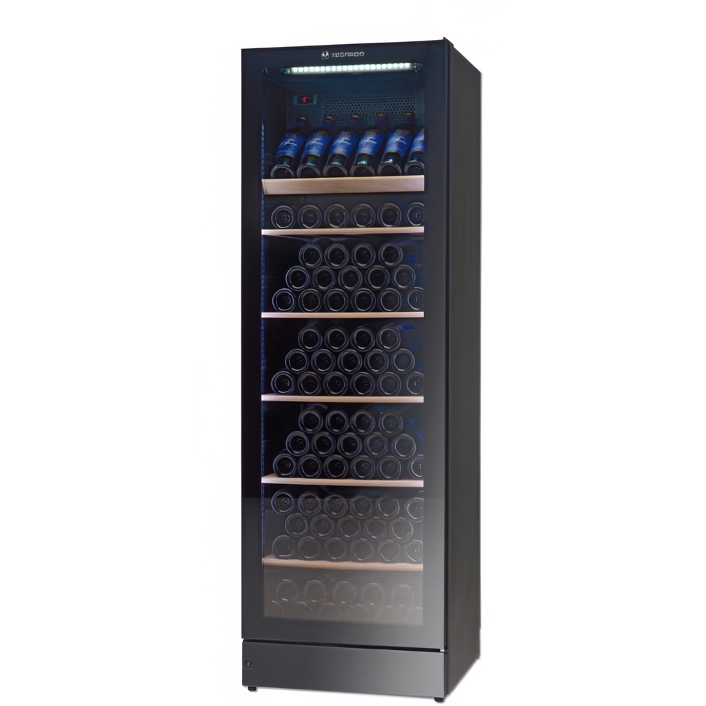ШКАФ ВИННЫЙ ВЕНТ.МЕТАЛ. WINE 185 FG ЧЕРНЫЙ миниатюра 1