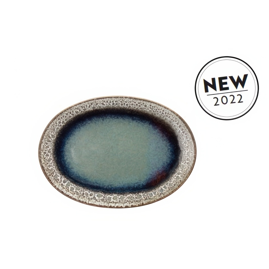 Блюдо овальное 30*21,5см BLOOM BLUE AND BROWN BM020308088 миниатюра 1