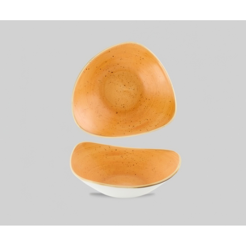 Салатник треугольный 0,60л d23,5см, без борта, Stonecast, цвет Tangerine STGSTRB91 миниатюра 1