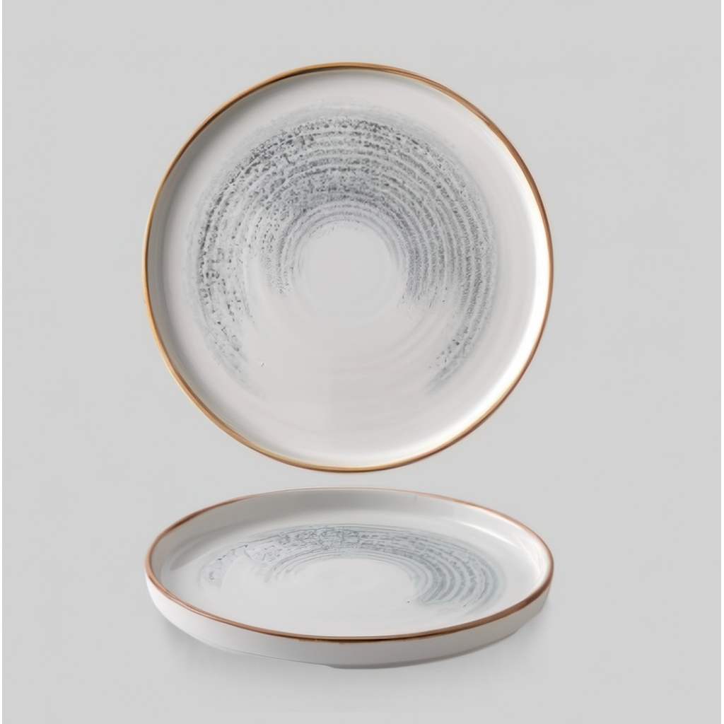 Тарелка мелкая CHEFS 21см, с бортом, цвет Jasper Grey, Studio Prints Homespun Accents HAJGWP211 миниатюра 1