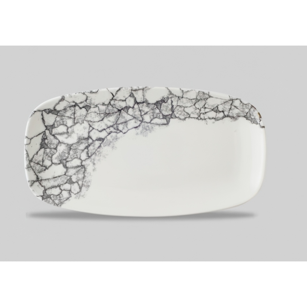 Блюдо прямоугольное CHEFS 35,5х18,9см, без борта, цвет Kintsugi Quartz Black KAQBXO141 миниатюра 1