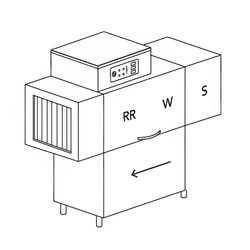 МАШИНА ПОСУДОМОЕЧНАЯ DIHR RX 144 SX+DDE+XP+DR64