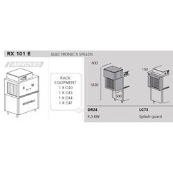 МАШИНА ПОСУДОМОЕЧНАЯ DIHR RX 101 E SX+DDE+DR24+LC73+XP