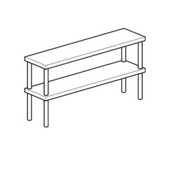 ПОЛКА НАСТОЛЬНАЯ ОТКРЫТАЯ APACH CHEF LINE LOSO3513T2