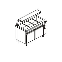 ПРИЛАВОК ДЛЯ ГОРЯЧИХ БЛЮД KOGAST SBM-14-4-CT