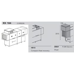 МАШИНА ПОСУДОМОЕЧНАЯ DIHR RX 184 DX+DDE+DR69+HR10