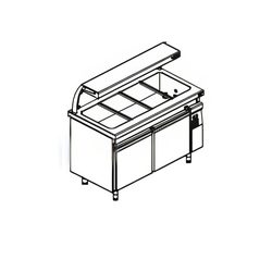 ПРИЛАВОК ДЛЯ ГОРЯЧИХ БЛЮД KOGAST SBM-14-4-CT