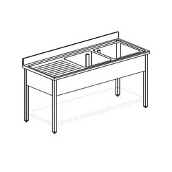 ВАННА МОЕЧНАЯ APACH CHEF LINE L2S156-54LW