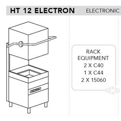 МАШИНА ПОСУДОМОЕЧНАЯ DIHR HT 12 ELECTRON СПЕЦ. НОЖКИ МОРСКАЯ ВЕРСИЯ 380В/3Ф/50ГЦ БЕЗ НЕЙТРАЛИ
