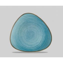 Тарелка мелкая треугольная 22,9см, без борта, Stonecast Raw, цвет Teal SRBETR9 1
