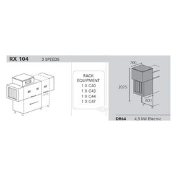 МАШИНА ПОСУДОМОЕЧНАЯ DIHR RX 104 SX+XP+DR64