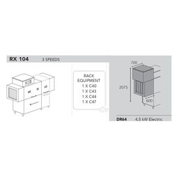 МАШИНА ПОСУДОМОЕЧНАЯ DIHR RX 104 SX+XP+DR64