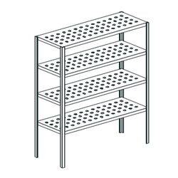 СТЕЛЛАЖ ПЕРФОРИРОВАННЫЙ APACH CHEF LINE LSTP20-104