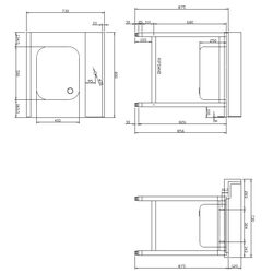СТОЛ Д/ГРЯЗ.ПОСУДЫ DIHR T55 800 L