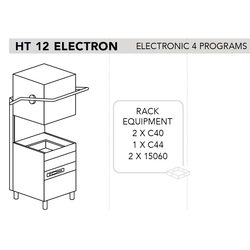 МАШИНА ПОСУДОМОЕЧНАЯ DIHR HT 12 ELECTRON+СПЕЦ. НОЖКИ МОРСКАЯ ВЕРСИЯ 440В/3Ф/60ГЦ БЕЗ НЕЙТРАЛИ