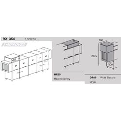 МАШИНА ПОСУДОМОЕЧНАЯ DIHR RX 356 SX+DDE+HR20+DR69