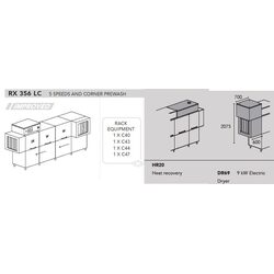МАШИНА ПОСУДОМОЕЧНАЯ DIHR RX 356 LC SX+DDE+HR20+DR69