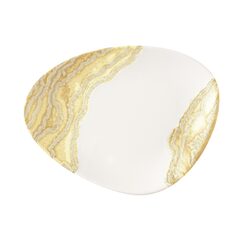 Тарелка треугольная плоская 26,5x20,5см цвет Tide Gold TDGDTC261