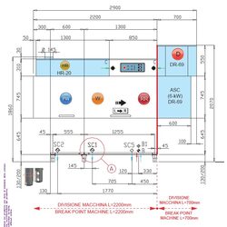 МАШИНА ПОСУДОМОЕЧНАЯ DIHR RX 184 SX+DR69+HR20/ДЕЛЕНИЕ 2 ЧАСТИ