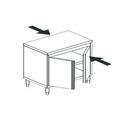 СТОЛ ПРОИЗВОДСТВЕННЫЙ ЗАКРЫТЫЙ СКВОЗНОЙ APACH CHEF LINE LWC69SH2HDPT