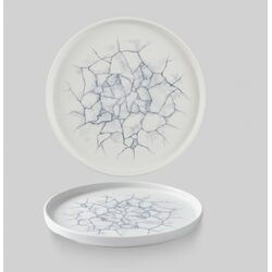Тарелка мелкая 26см, h2см с прямым бортом, Chefs Plate, цвет Kintsugi Pearl Grey, KTPGWP261