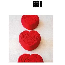 Форма силиконовая PAVOFLEX для пирож. 3D "Je Taime"  80x80xh33 mm, 12 ячеек PX4390S