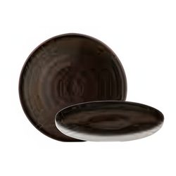 Тарелка мелкая d26см h2см с прямым бортом, Chefs Plate, Stonecast Patina, цвет Iron Black PAIBWP261