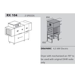 МАШИНА ПОСУДОМОЕЧНАЯ DIHR RX 104 SX+DDE+XP+DRA94MC