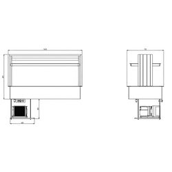 ПРИЛАВОК ХОЛОД. ENOFRIGO DOGE ISOLA 1400 RF ВСТР. СВЕТ.ДУБ