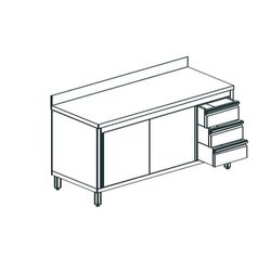 СТОЛ ПРОИЗВОДСТВЕННЫЙ ЗАКРЫТЫЙ APACH CHEF LINE LWC714SH2SDUDR