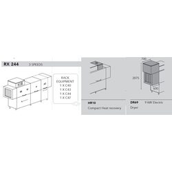 МАШИНА ПОСУДОМОЕЧНАЯ DIHR RX 244 DX+DDE+DR69+HR10/2 ЧАСТИ