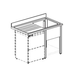 ВАННА МОЕЧНАЯ APACH CHEF LINE LS137-55LWD