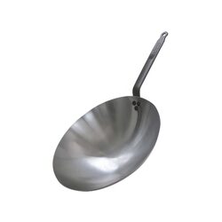 Сковорода "Wok" d 35,5см h8,5см, белая сталь "Carbone Plus" 5114.35