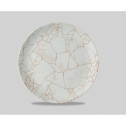 Тарелка мелкая 26см, без борта, цвет Kintsugi Coral, KTAMEV101