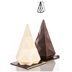 Форма д/шок. 3D "Hexagon Tree" d135мм h200мм, 200гр, 2 двойные формы, пластик KT205
