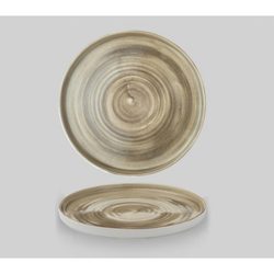 Тарелка мелкая d21см h2см с прямым бортом, Chefs Plate, Stonecast Patina Antique Taupe PAATWP211