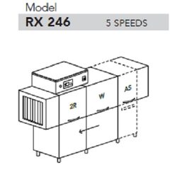 МАШИНА ПОСУДОМОЕЧНАЯ DIHR RX 246 AS SX+DDE+SAN+DRA99MT+HR10/ДЕЛЕНИЕ 3 ЧАСТИ