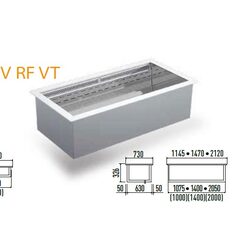 ПРИЛАВОК ХОЛОД. ENOFRIGO BASE PR V VT 1000 ВСТРАИВАЕМЫЙ