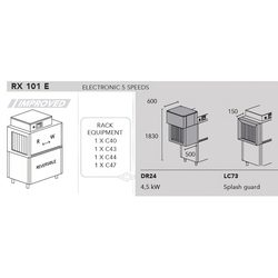 МАШИНА ПОСУДОМОЕЧНАЯ DIHR RX 101 E SX+DDE+DR24+LC73+XP