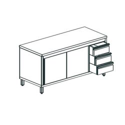 СТОЛ ПРОИЗВОДСТВЕННЫЙ ЗАКРЫТЫЙ APACH CHEF LINE LWC621SH2SDDR