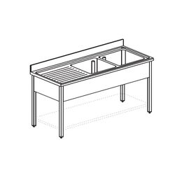 ВАННА МОЕЧНАЯ APACH CHEF LINE L2S157-45LW