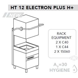 МАШИНА ПОСУДОМОЕЧНАЯ DIHR HT 12 ELECTRON PLUS H+PS+СПЕЦ.НОЖКИ МОРСКАЯ ВЕРСИЯ 400В/3Ф/50ГЦ БЕЗ НЕЙТР.