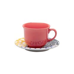 Пара чайная FLOREAL SALADA TROPICAL (чашка 200мл и блюдце 15см) Oxford 126967, J071-6845