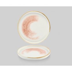 Тарелка мелкая CHEFS  26см, c бортом, цвет Coral, Studio Prints Homespun Accents HACLWP261