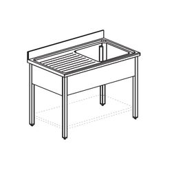 ВАННА МОЕЧНАЯ APACH CHEF LINE LS147-55LWSH