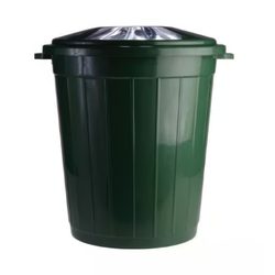 Бак для мусора 75л (d52см h56см) с крышкой, п/п, цвет зеленый MB 75 green
