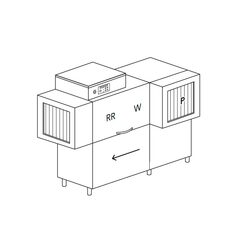 МАШИНА ПОСУДОМОЕЧНАЯ DIHR RX 184 E LC DX+DDE+HR10+DR99/ДЕЛЕНИЕ 2 ЧАСТИ