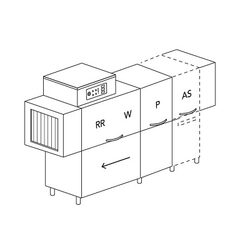 МАШИНА ПОСУДОМОЕЧНАЯ DIHR RX 184 SX+DDE+DR94+HR10
